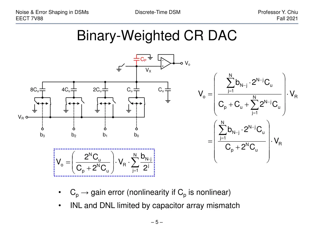 noise error shaping in dsms eect 7v88 4