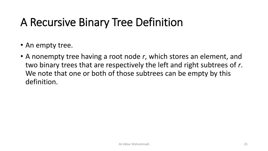 a recursive binary tree definition a recursive