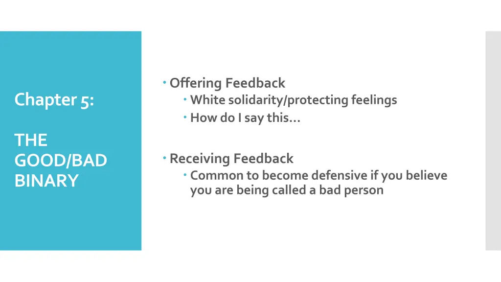 offering feedback white solidarity protecting