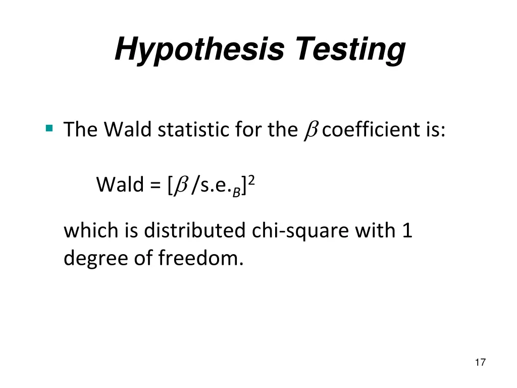 hypothesis testing