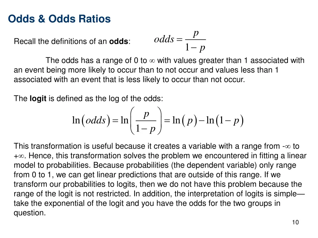 odds odds ratios