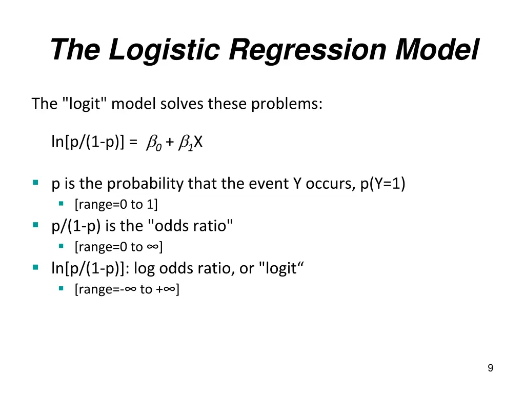 the logistic regression model