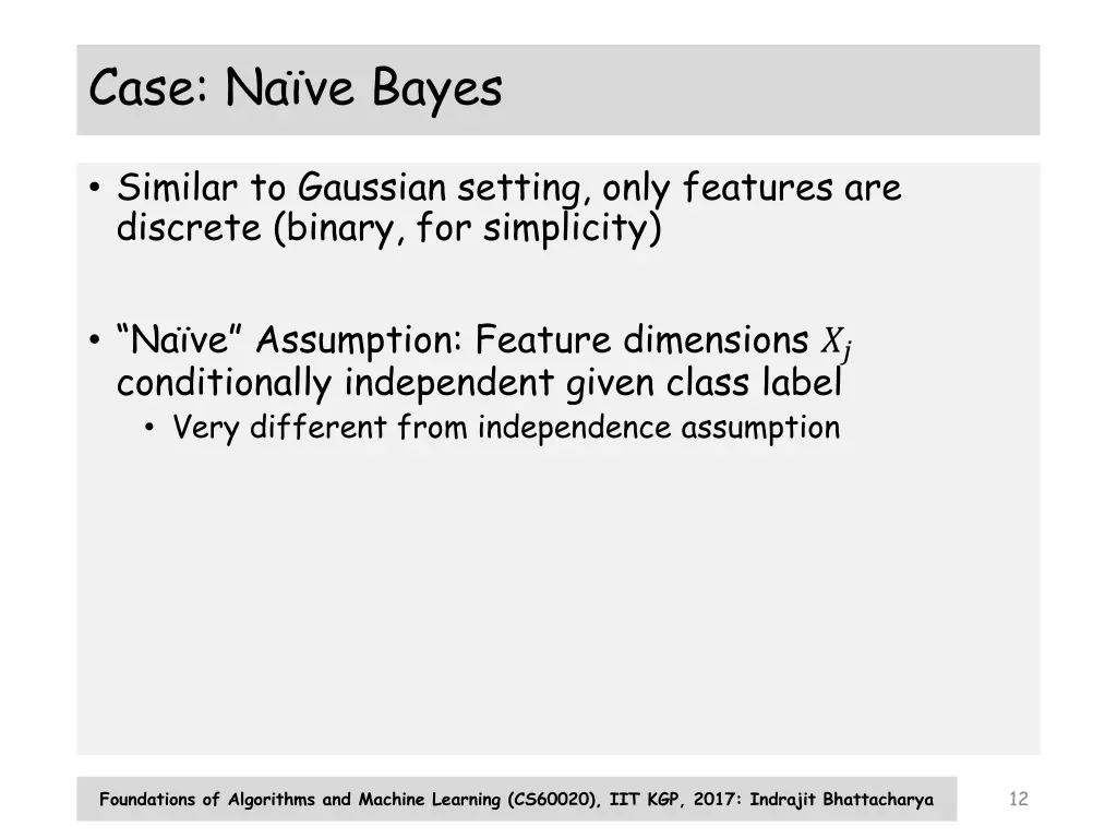 case na ve bayes