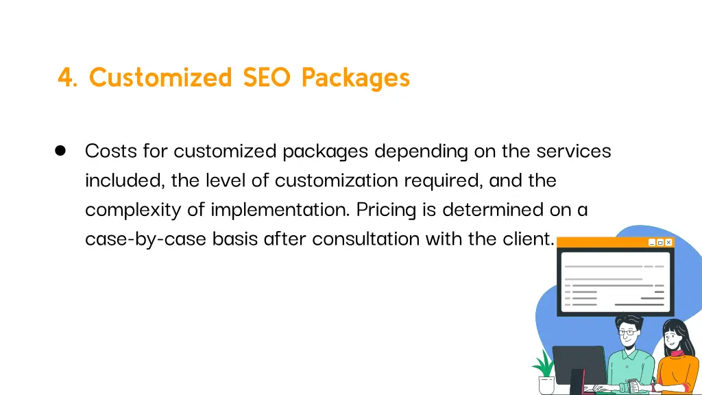 4 customized seo packages