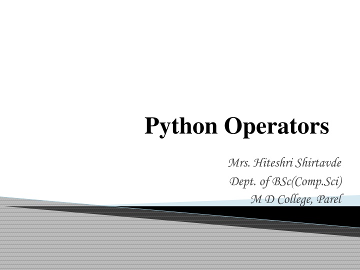 python operators