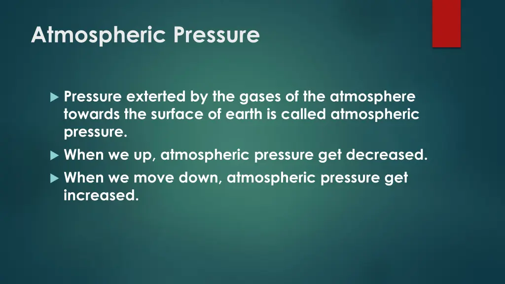 atmospheric pressure