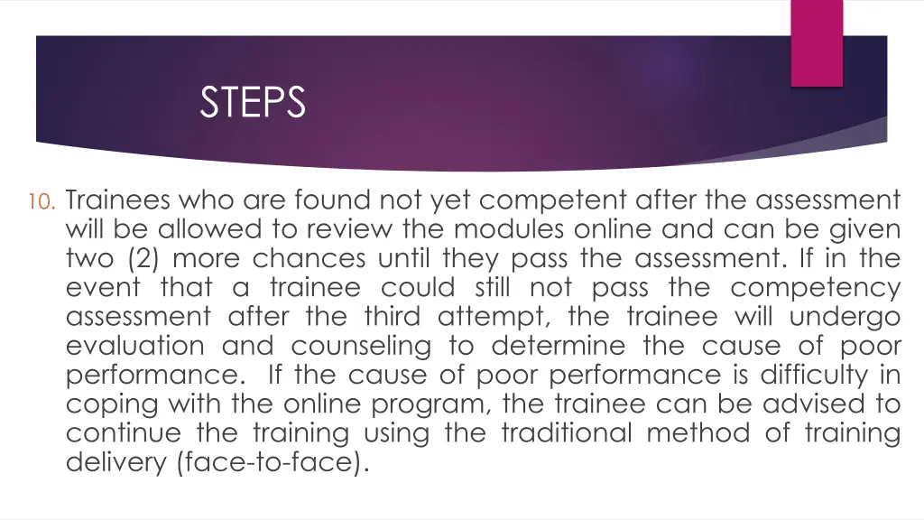 steps 5