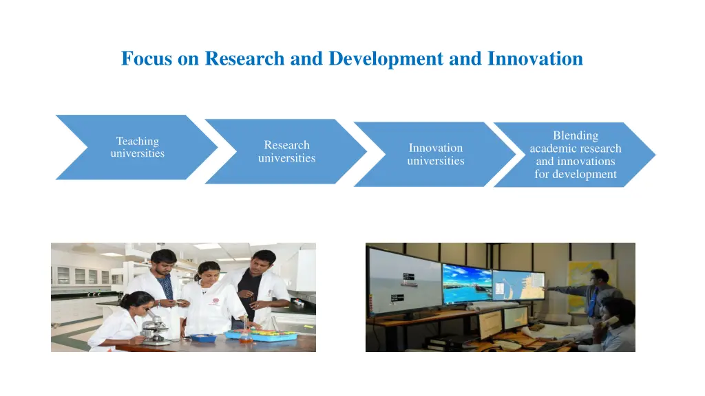 focus on research and development and innovation