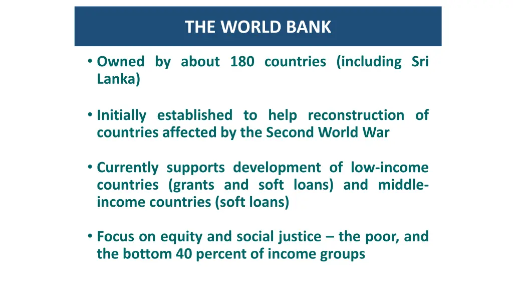 the world bank