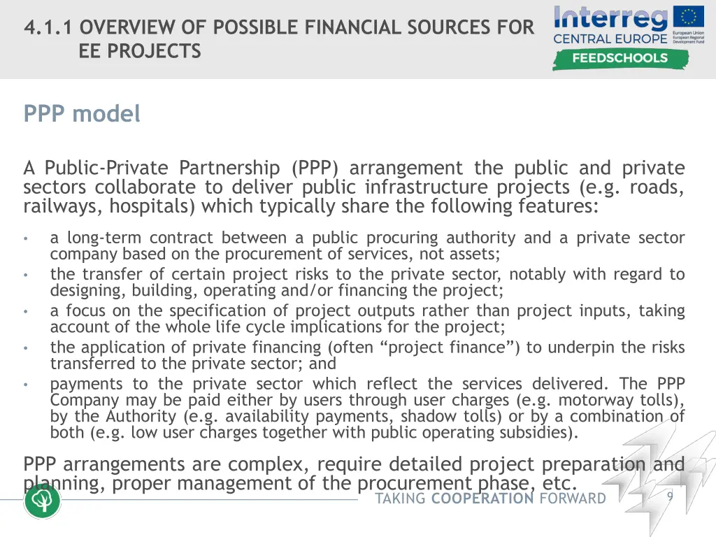 4 1 1 overview of possible financial sources 4