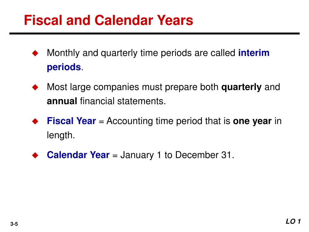 fiscal and calendar years