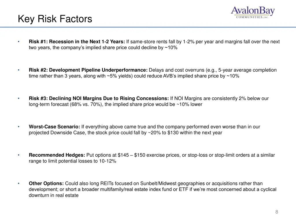 key risk factors