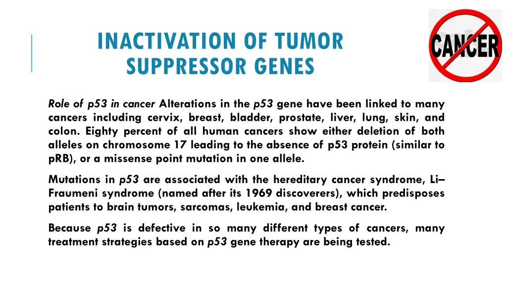 inactivation of tumor suppressor genes 4