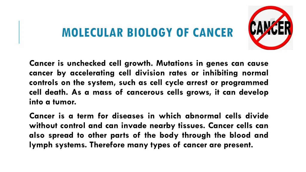 molecular biology of cancer 2