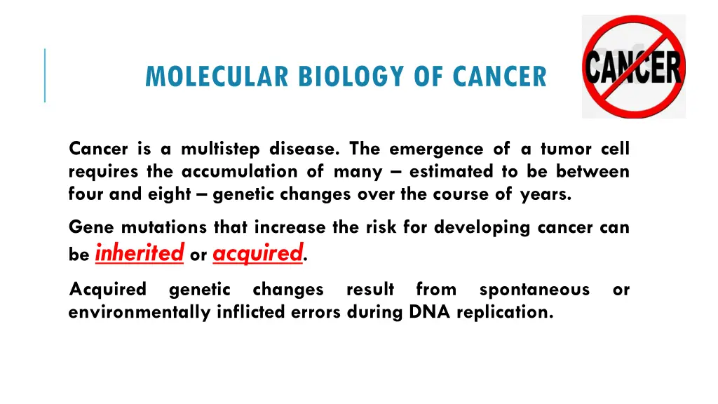 molecular biology of cancer 3