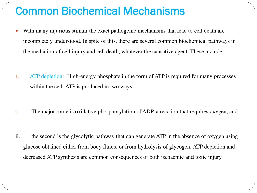 common biochemical mechanisms common biochemical