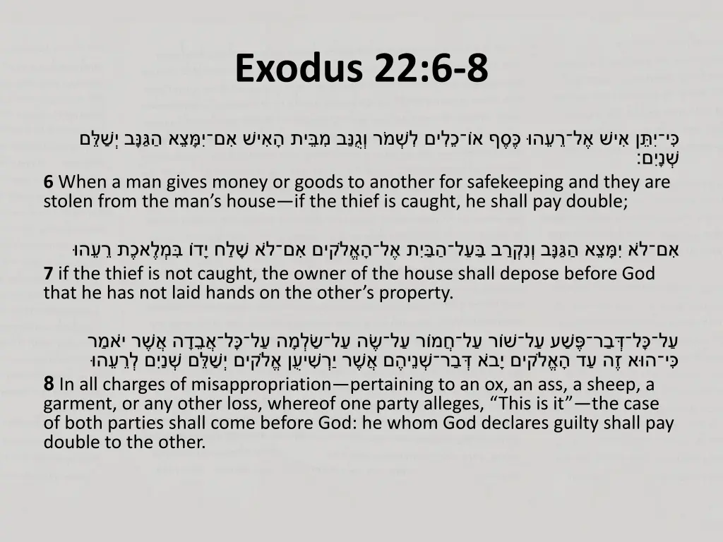 exodus 22 6 8