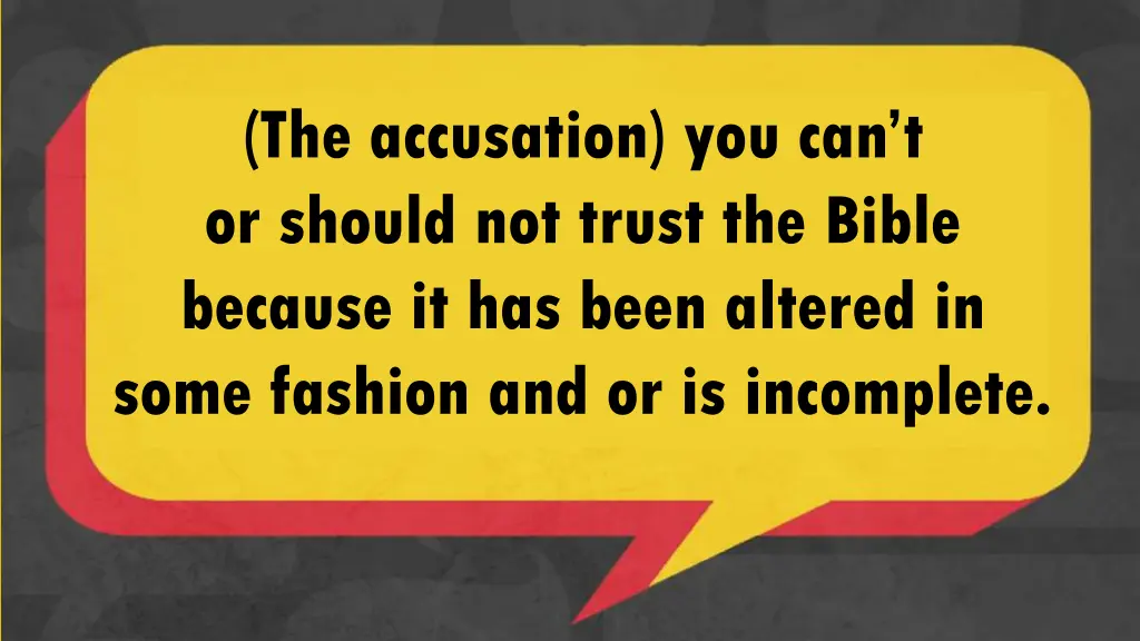 the accusation you can t or should not trust