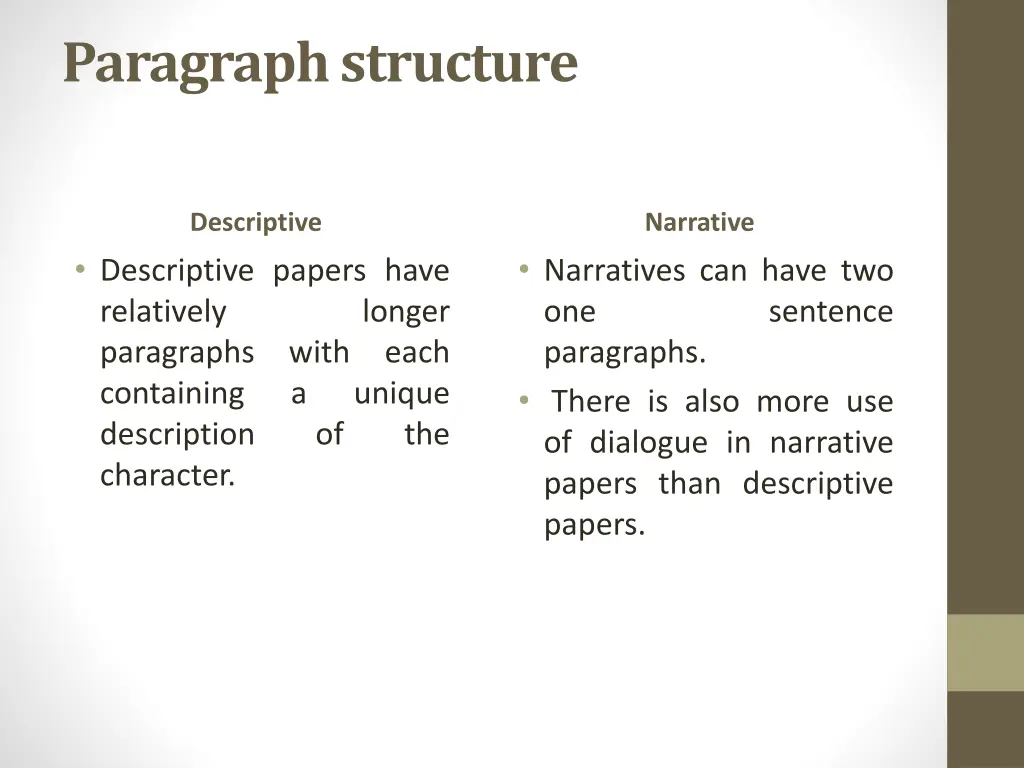 paragraph structure