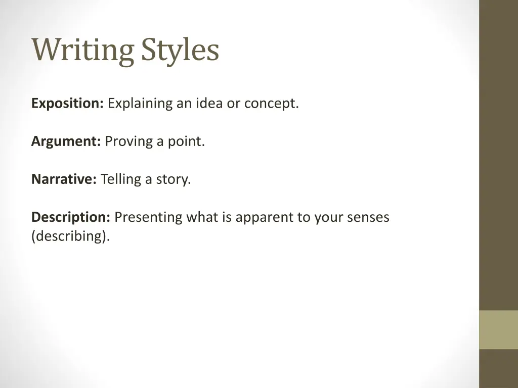 writing styles