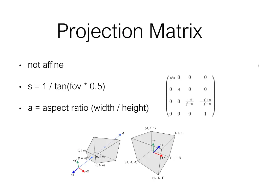 projection matrix