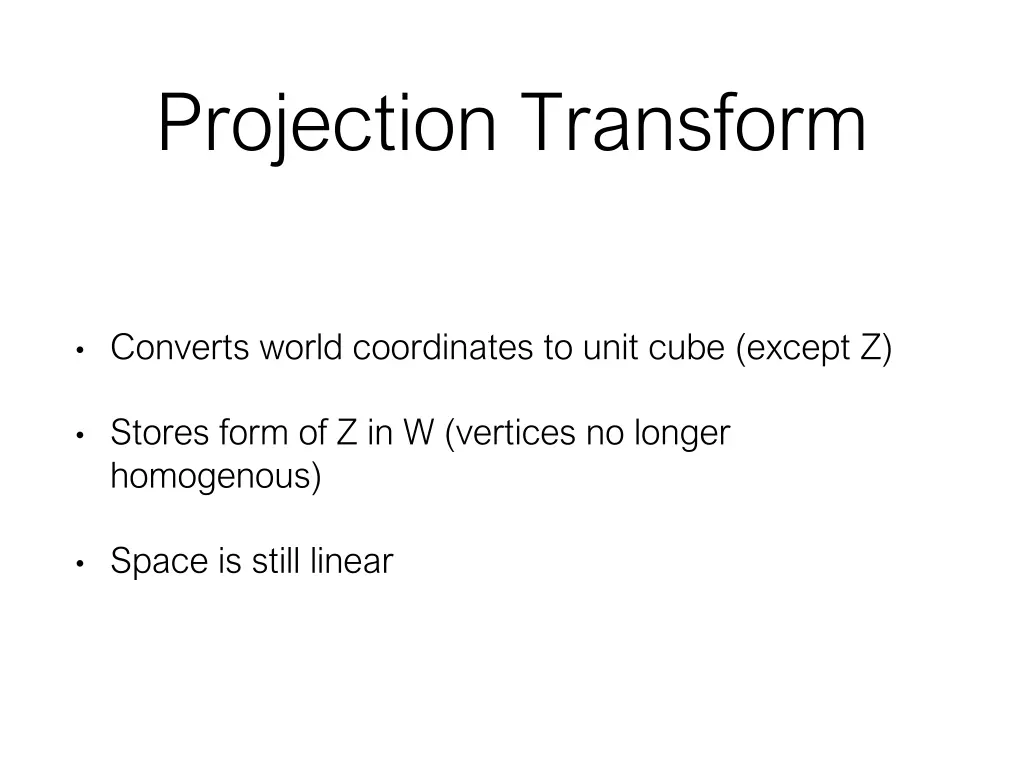 projection transform