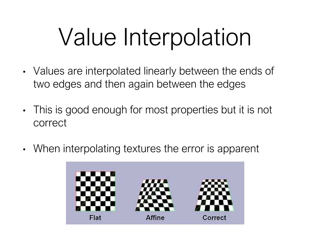 value interpolation