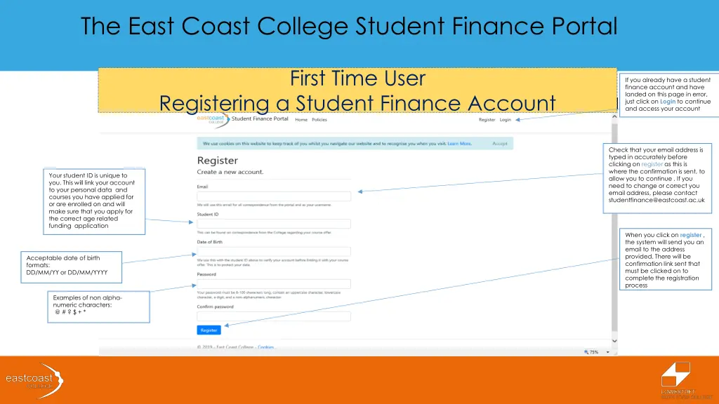 the east coast college student finance portal 3