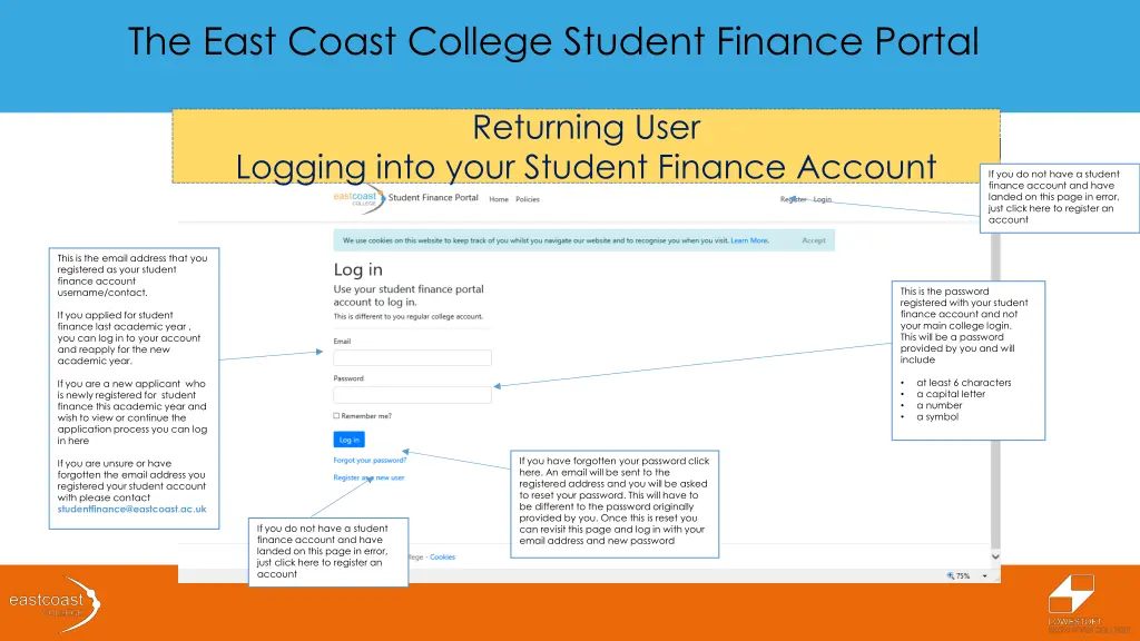 the east coast college student finance portal 4