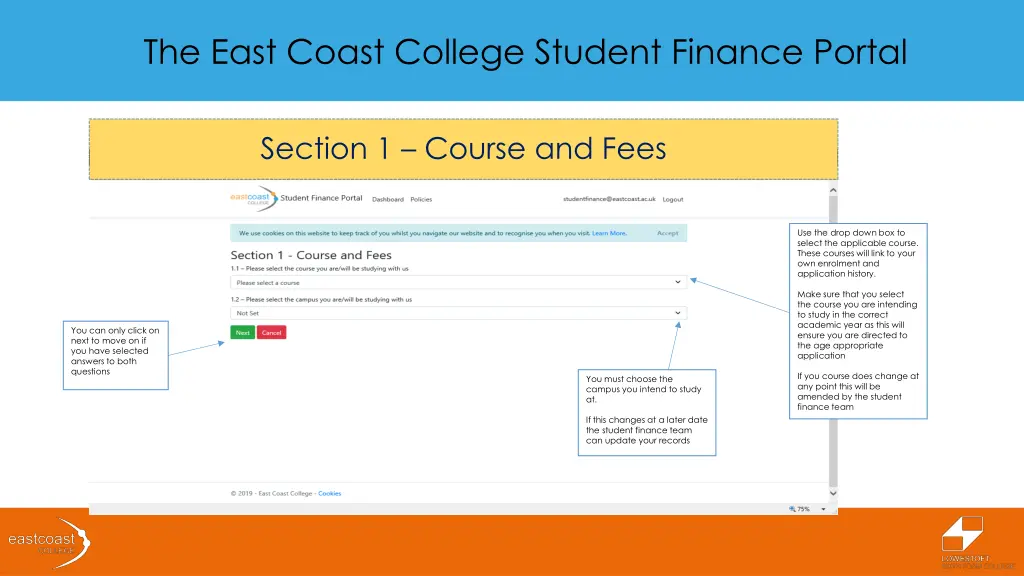 the east coast college student finance portal 7