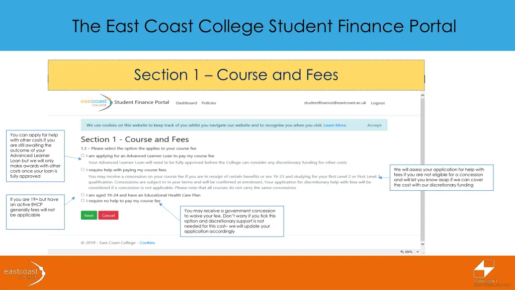 the east coast college student finance portal 8