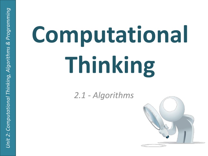 unit 2 computational thinking algorithms