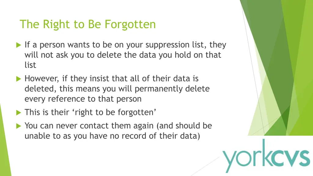 the right to be forgotten