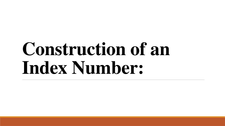 construction of an index number