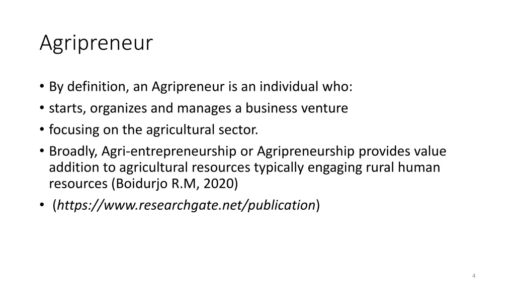 agripreneur