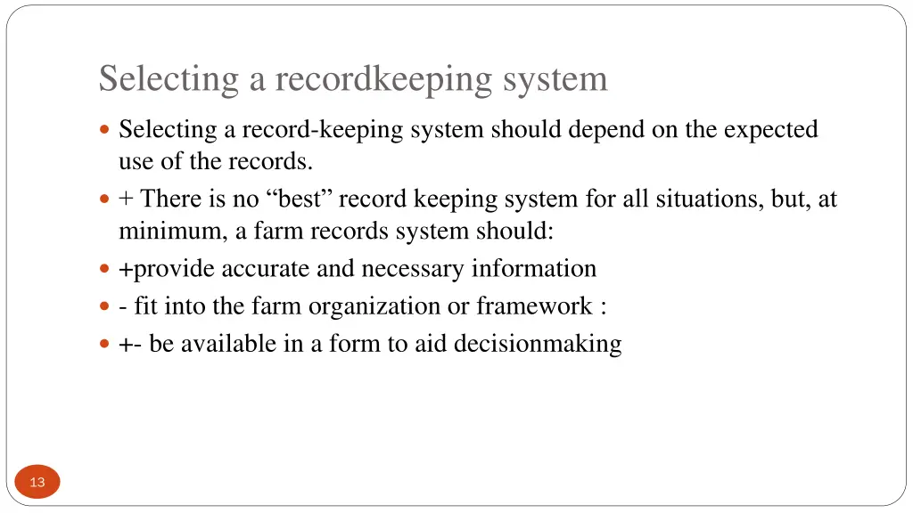 selecting a recordkeeping system