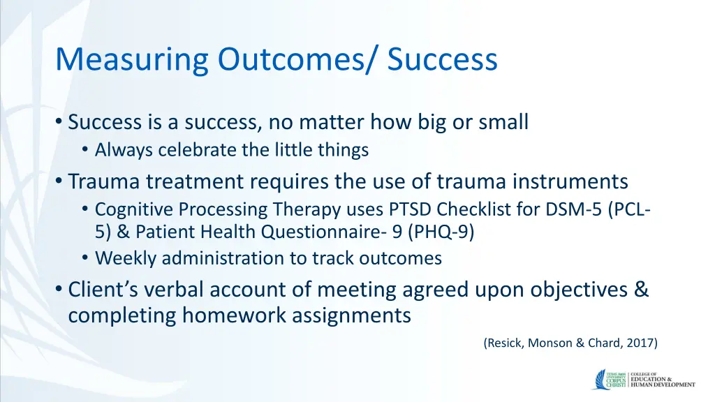 measuring outcomes success