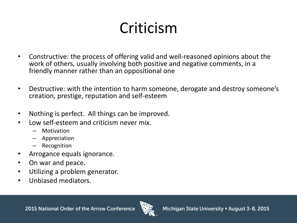 criticism