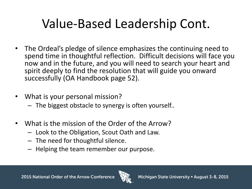 value based leadership cont