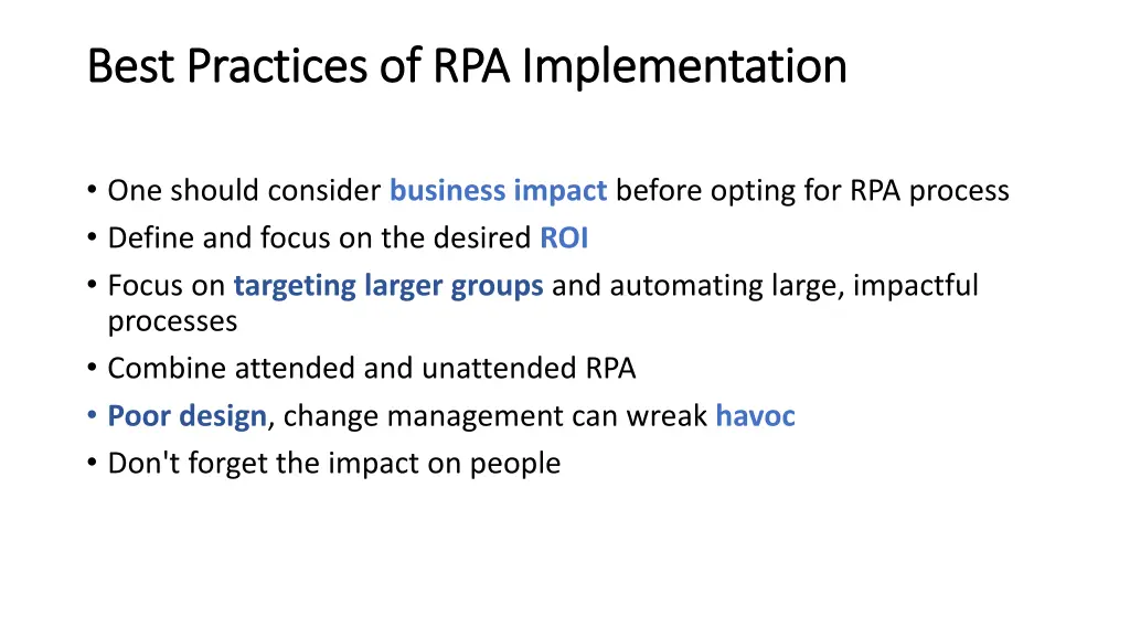 best practices of rpa implementation best