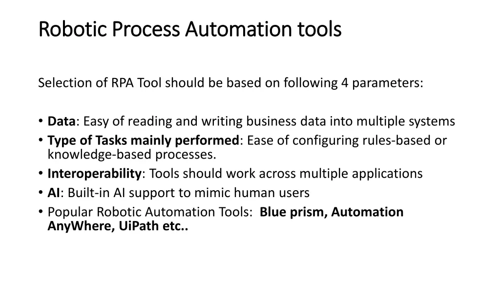 robotic process automation tools robotic process