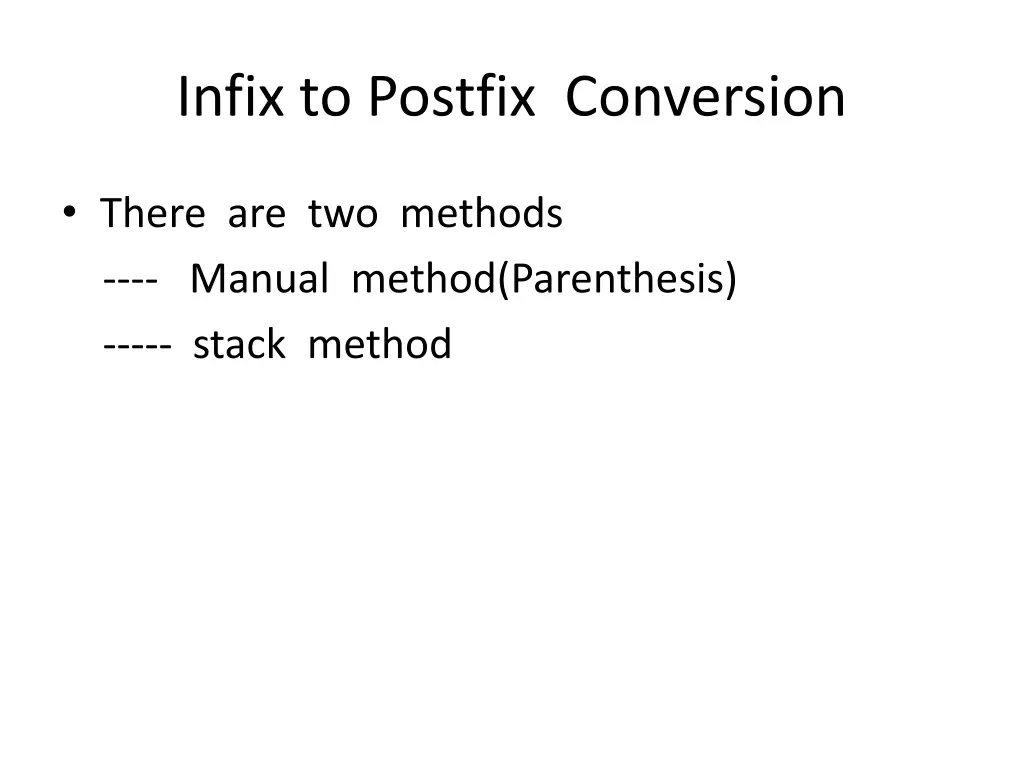 infix to postfix conversion 1