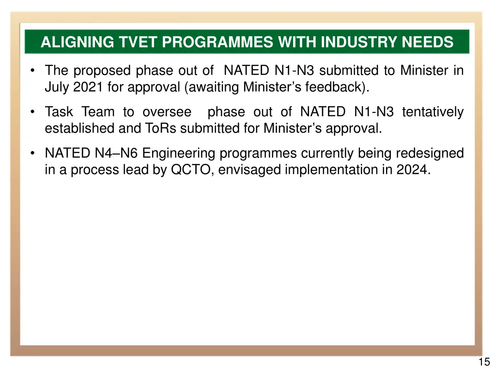 aligning tvet programmes with industry needs