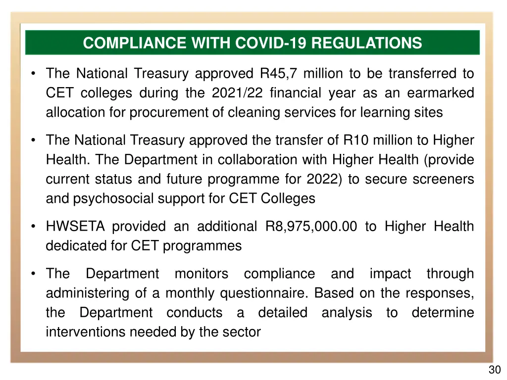 compliance with covid 19 regulations