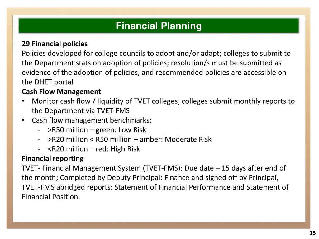 financial planning 2