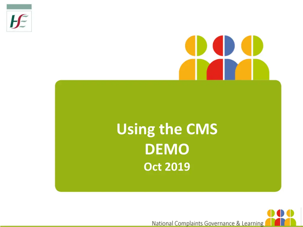 using the cms demo oct 2019