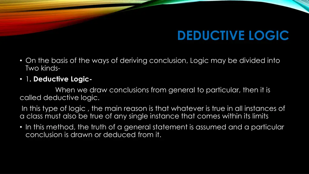 deductive logic