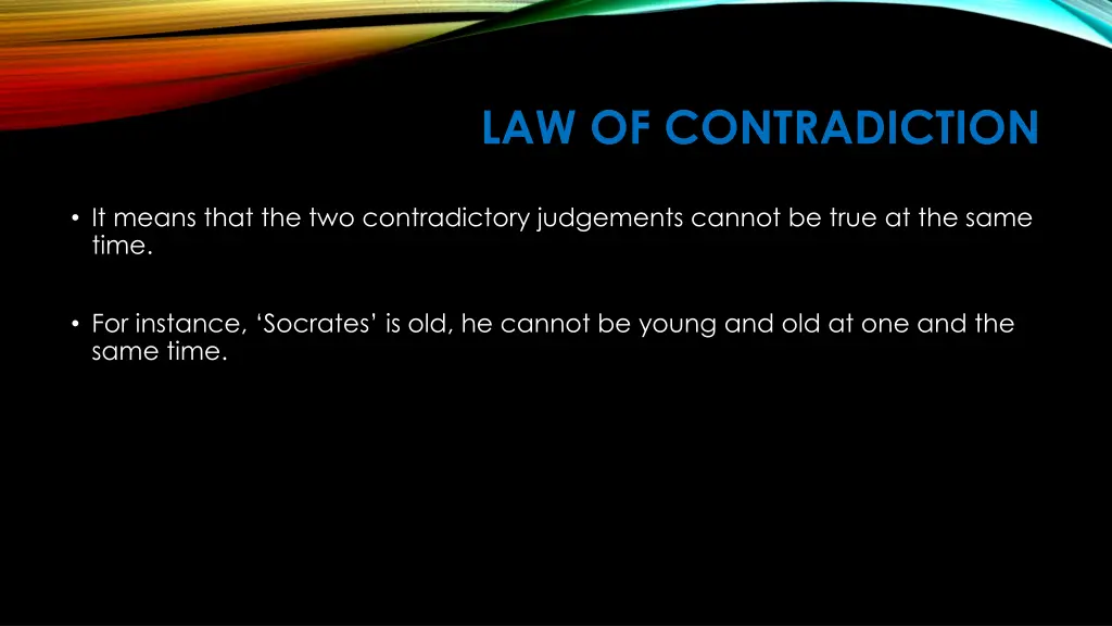 law of contradiction