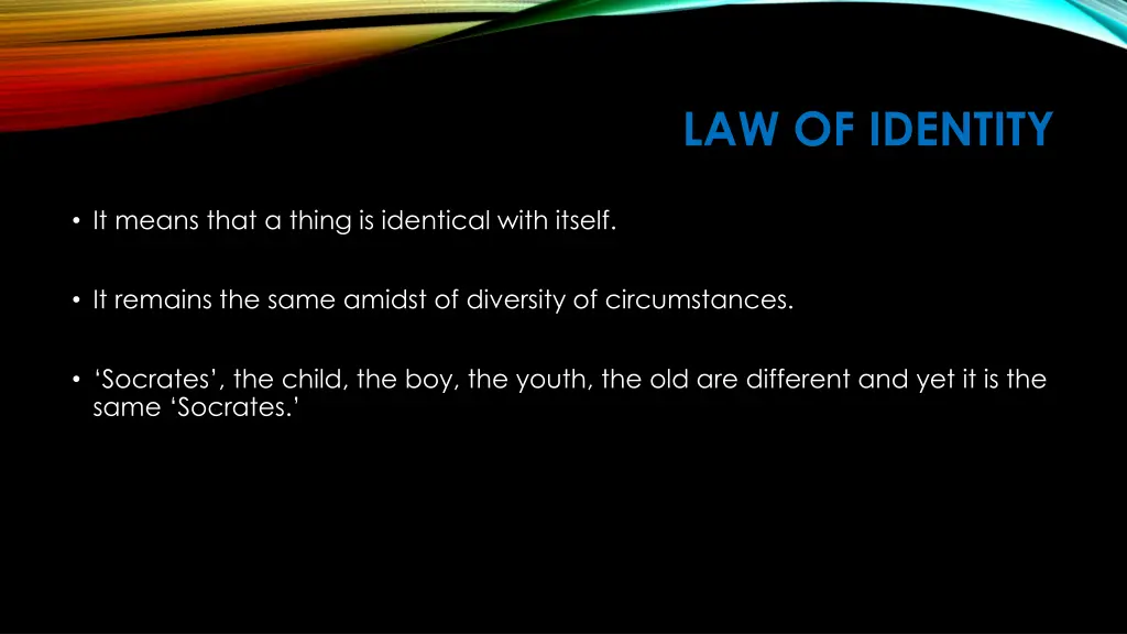 law of identity