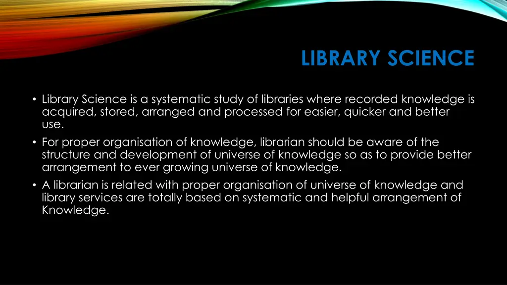 library science